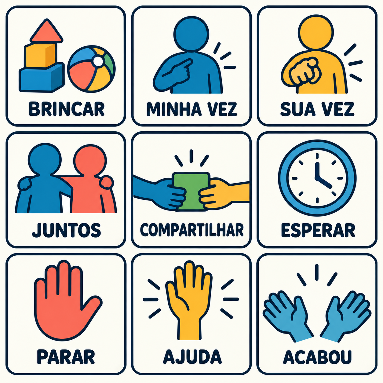 Prancha de comunicação IM ASK: Brincadeira